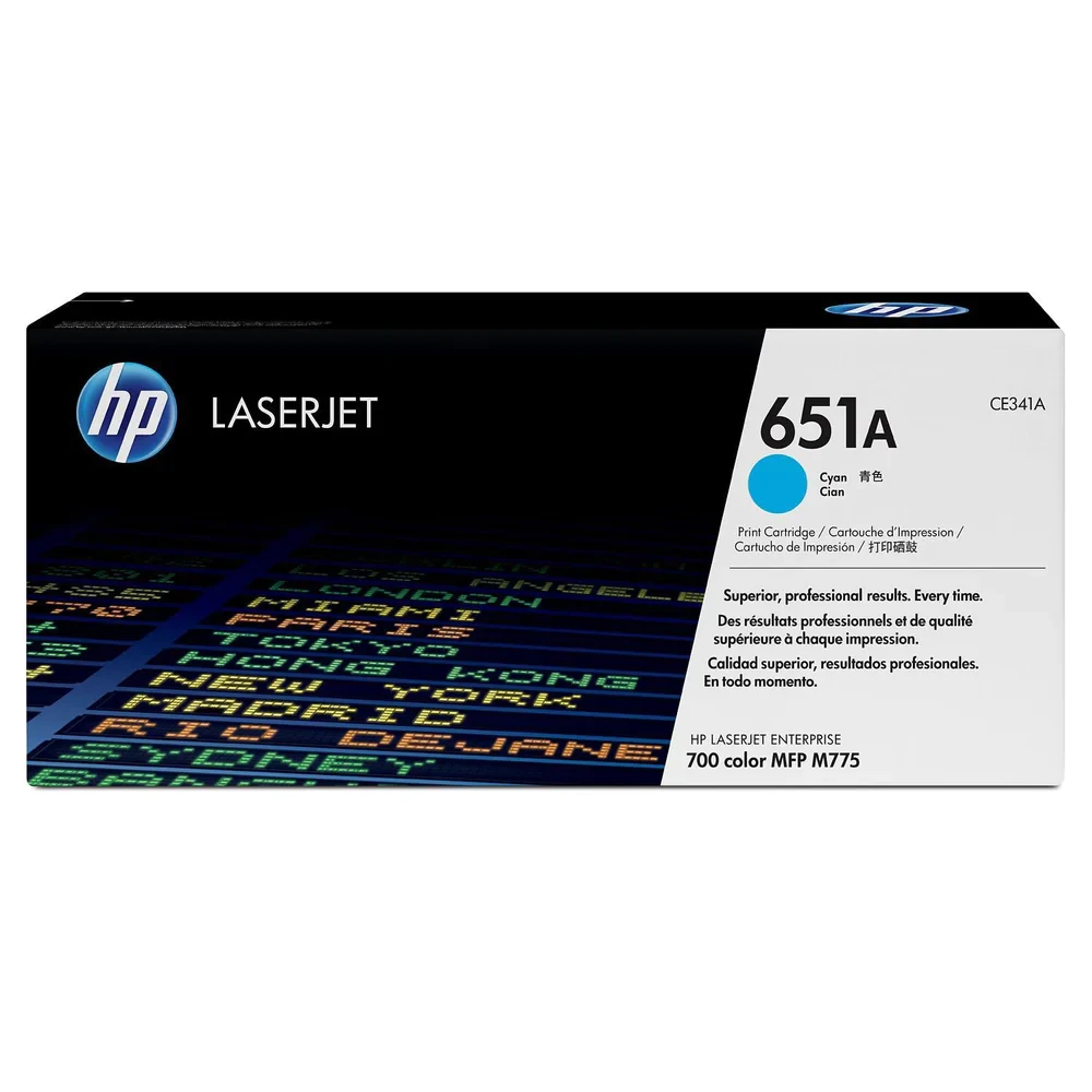 HP 651A Cyan Original LaserJet Toner Cartridge CE341A