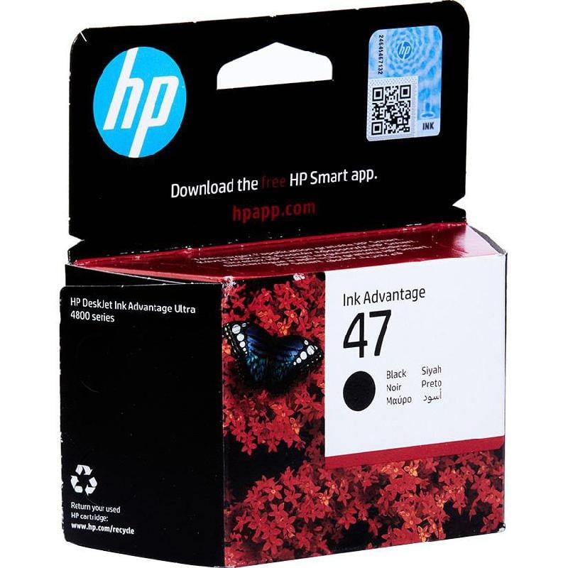 HP 47 Black Original Ink Cartridge 6ZD21AE