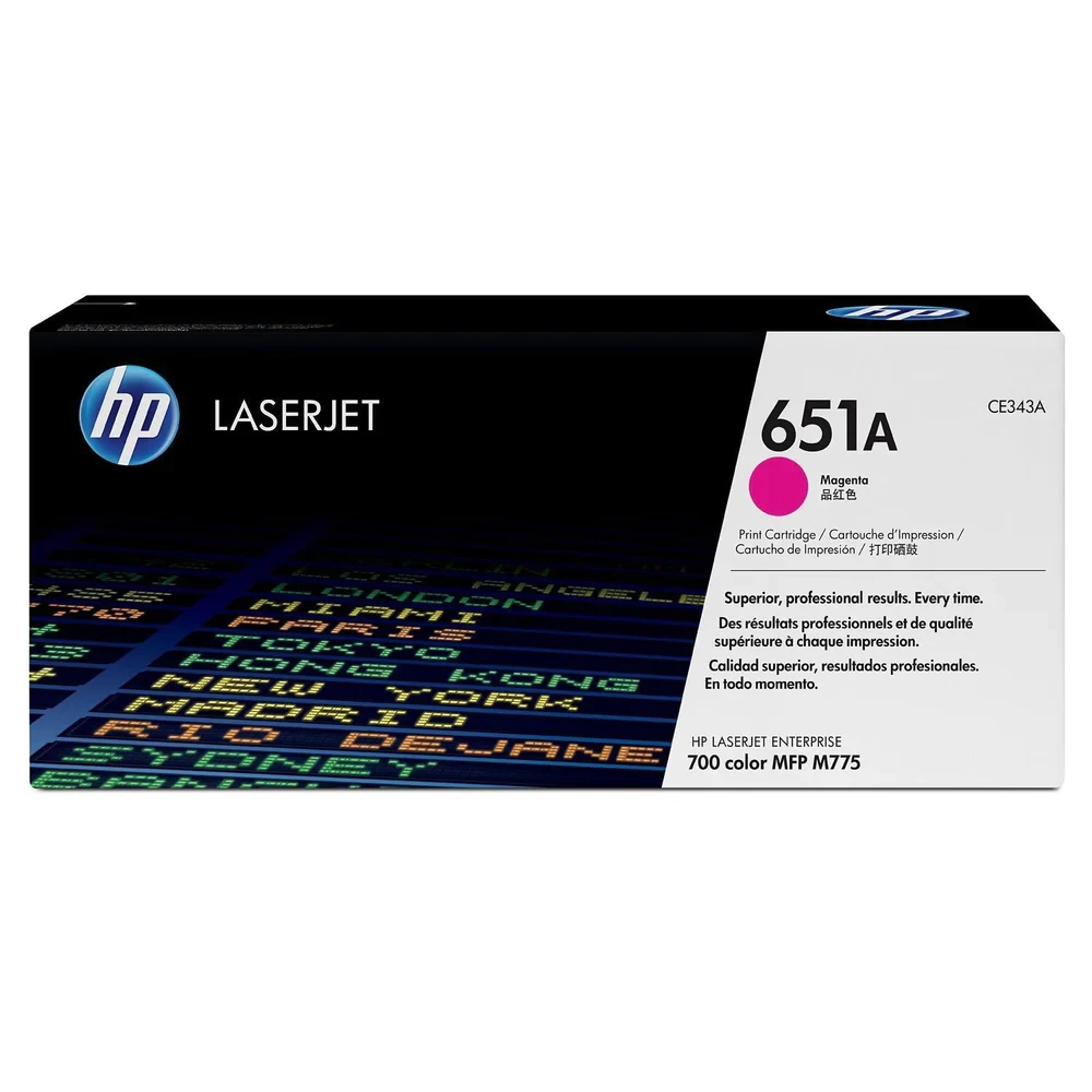 HP 651A Magenta Original LaserJet Toner Cartridge CE343A