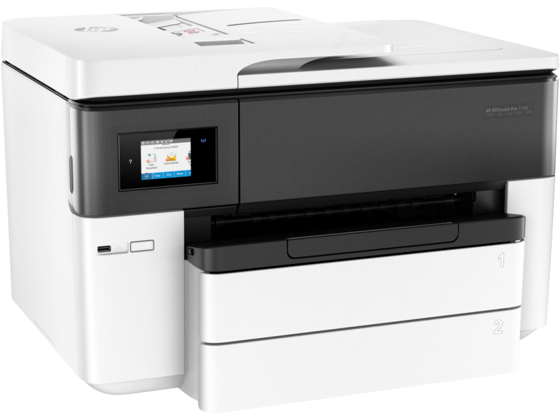 HP Printer Color Office Jet Pro Wide Format 7740 Wireless/Print/Scan/Copy/Fax All-in-One Printe-G5J38Ar