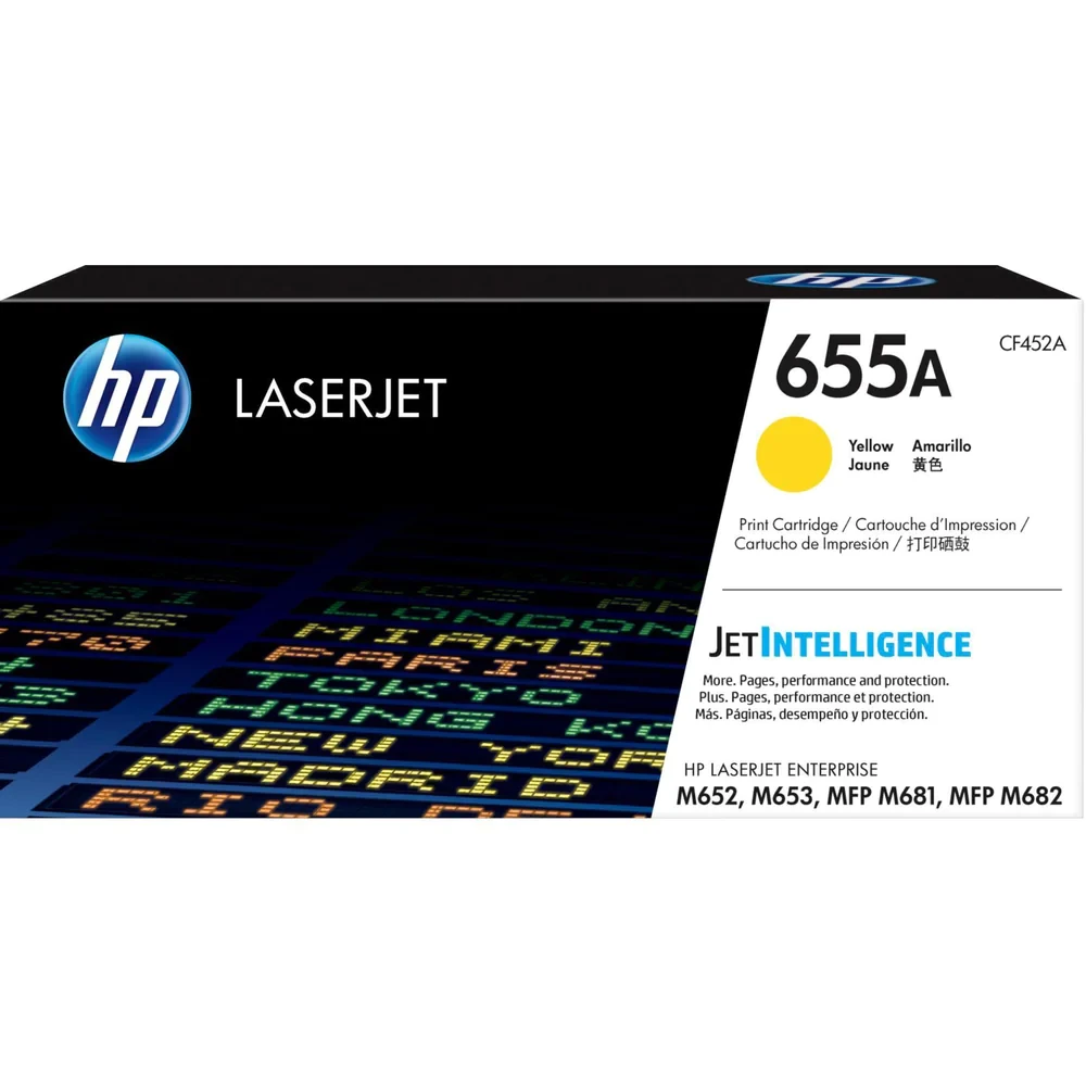 HP 655A Yellow Original LaserJet Toner Cartridge CF452A