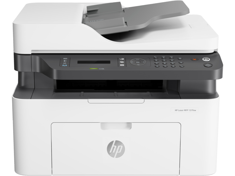 HP Printer Laser MFP 137fnw , Print, copy, scan - White [4ZB84A]