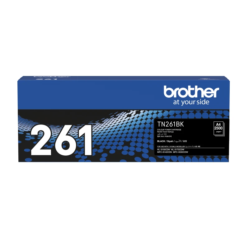 BROTHER TONER TN261BK BLACK ORIGINAL CARTRIDGE FOHL3150CDN/HL3170CDW/MFC9140CDN/MFC9330CDWR