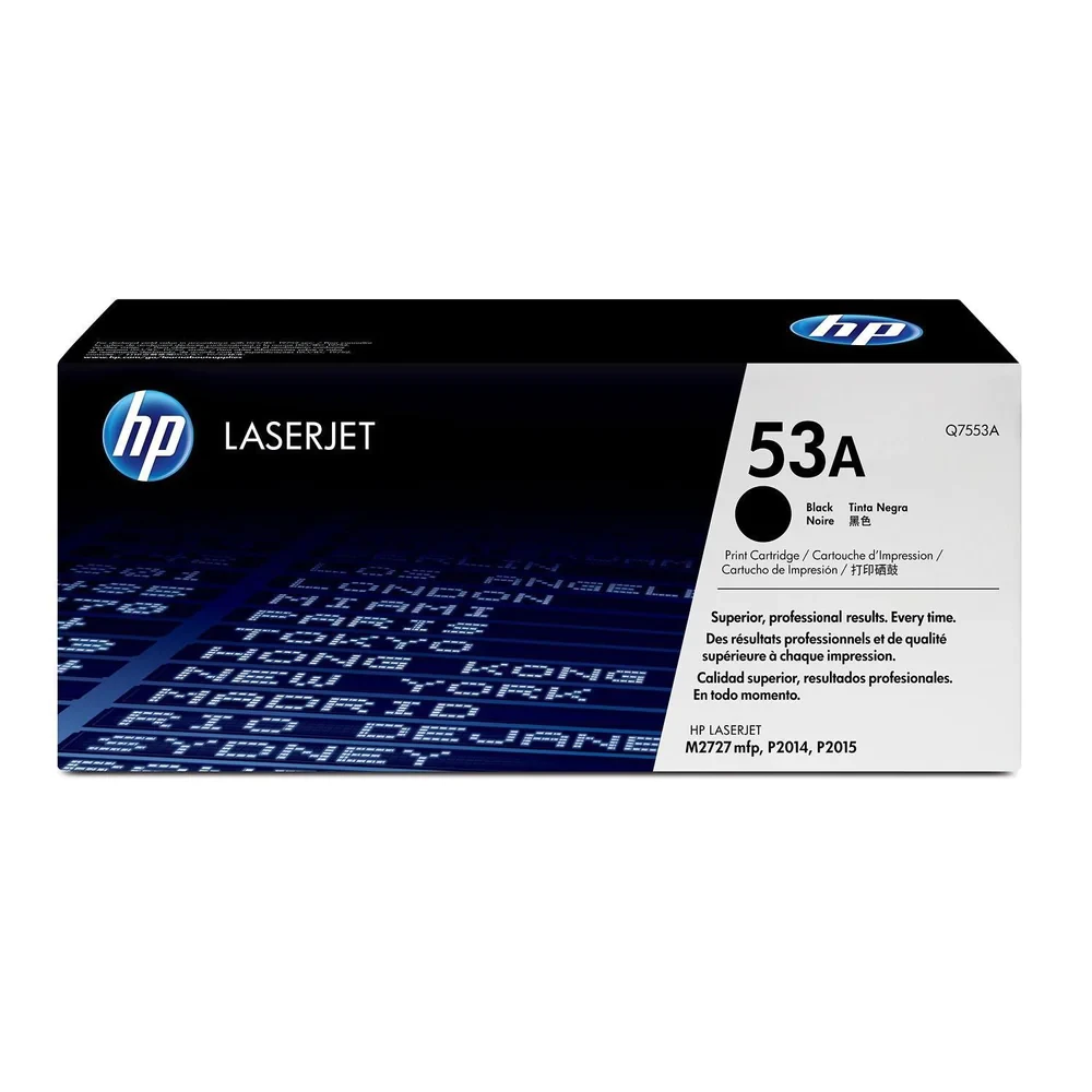 HP 53A Black Original LaserJet Toner Cartridge Q7553A