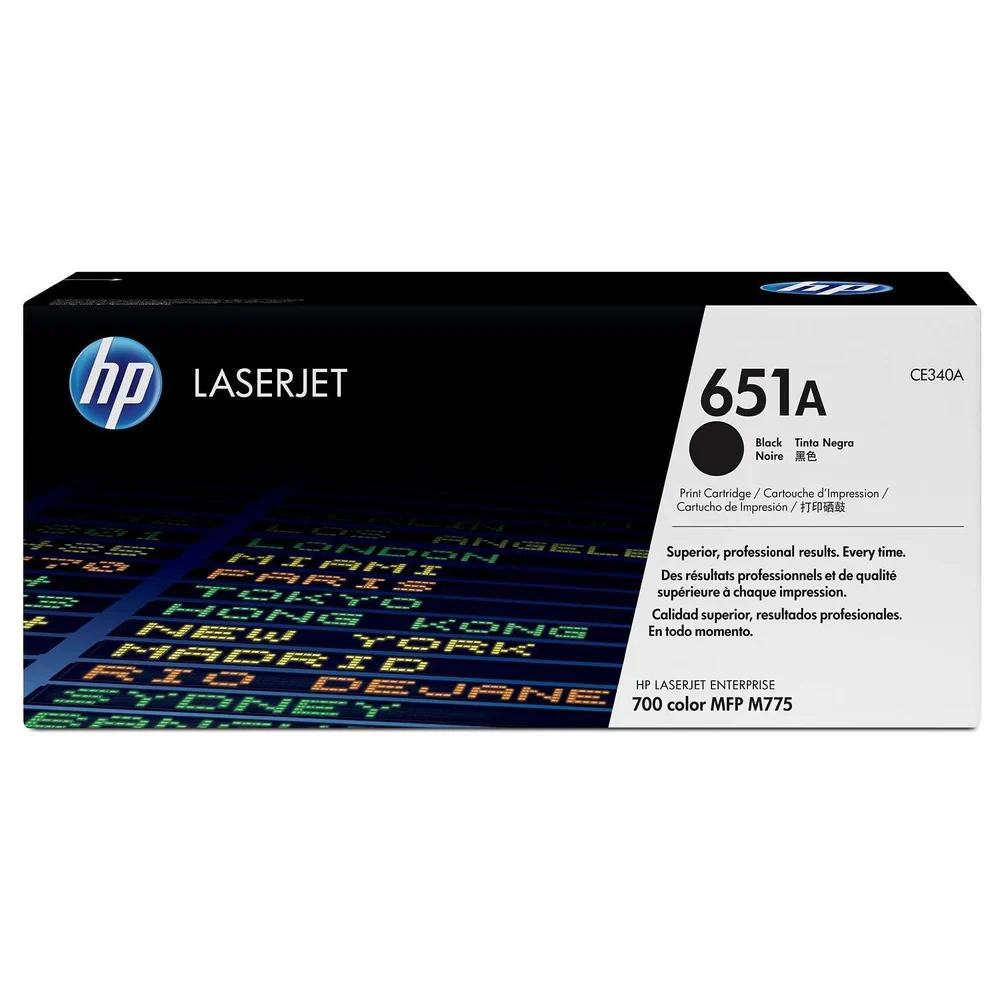 HP 651A Black Orliginal LaacserJetToner Crtridge CE340A