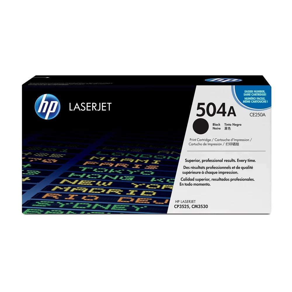 HP 504A Black Original LaserJet Toner Cartridge CE250A