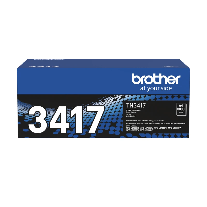 BROTHER TONER TN3417 BLACK ORIGINAL CAR HL-L5000D/HL-L6400DW/MFC-L6900DW/HL-L5200DW/MFC-L5755DW