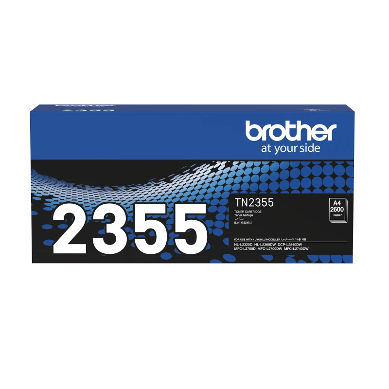 BROTHER TONER TN2355 BLACK ORIGINAL CARTRIDGE FO HL-2320D/HL-L2365DW/MFC-L2700D/MFC-L2740DW/DCP-L2540DW  LIFE 2.6K