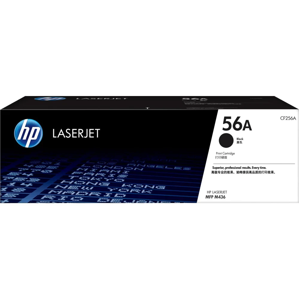 HP 56A Black Original LaserJet Toner Cartridge CF256A