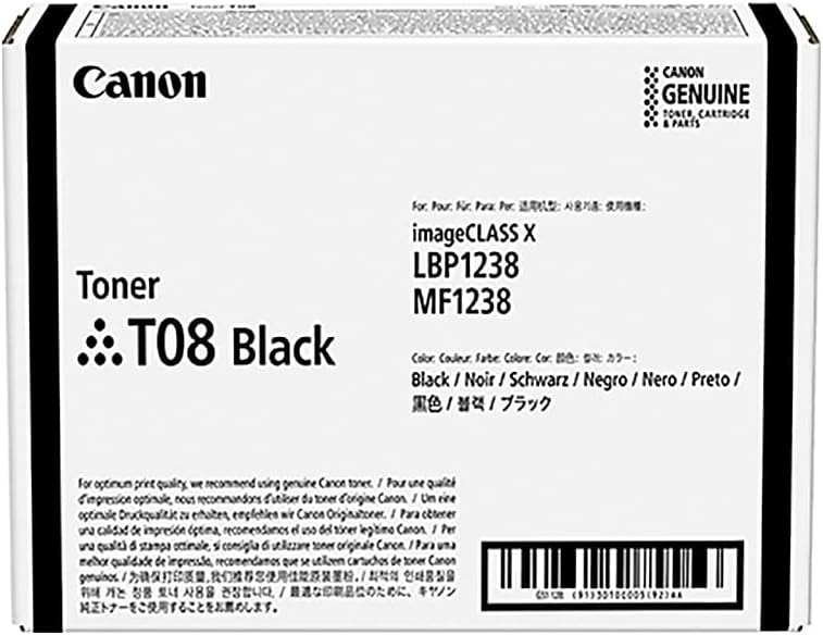 CANON T08 BLACK TONER CARTRIDGE FOR CANON IMAGE CLASS X LBP 1238 / MFP 1238.