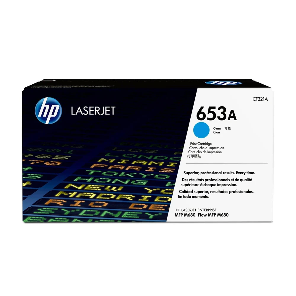 HP 653A Cyan Original LaserJet Toner Cartridge CF321A