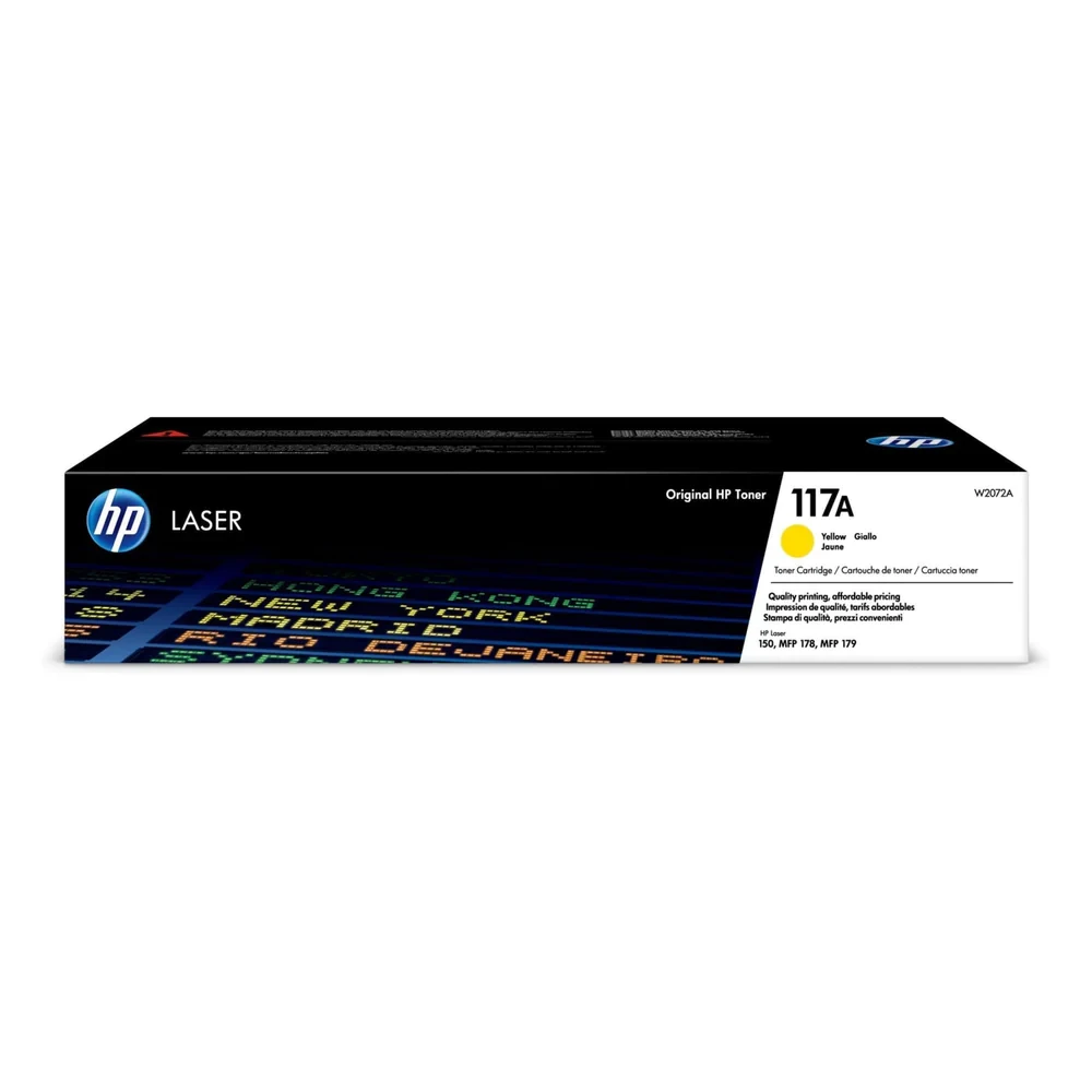 HP 117A Yellow Original LaserJet Toner Cartridge W2072A