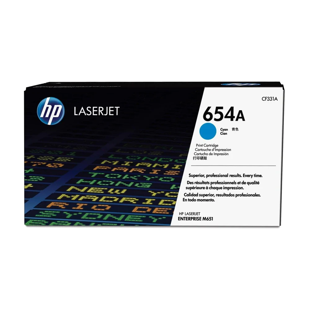 HP 654A Cyan Original LaserJet Toner Cartridge C331A