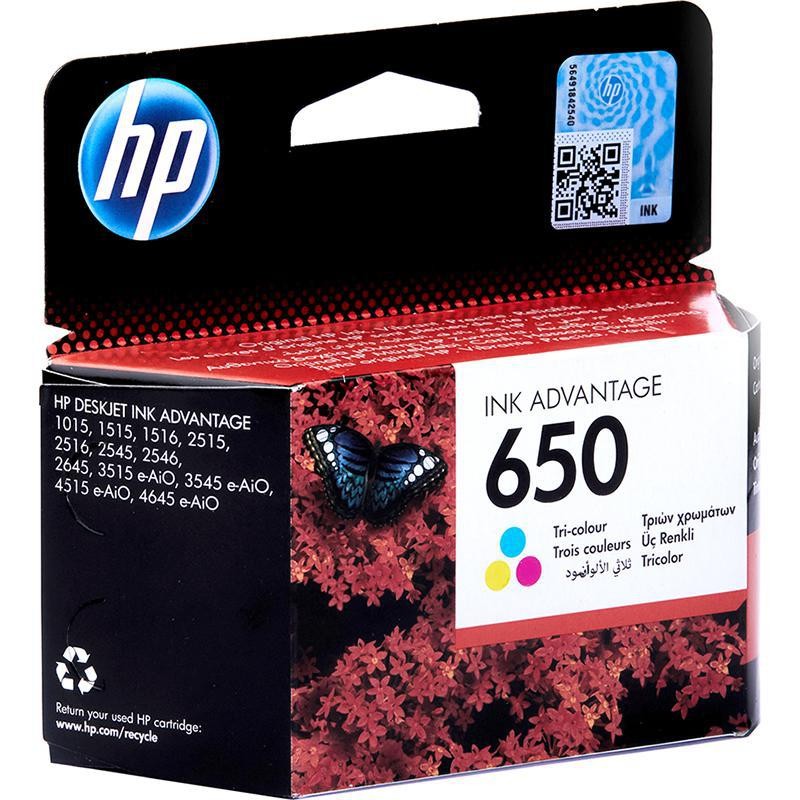 HP 650 Color Original Ink Cartridge CZ102AE