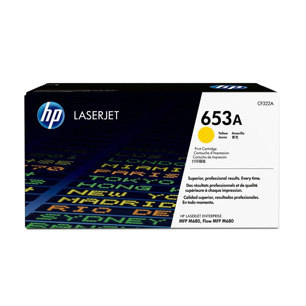 HP 653A Yellow Original LaserJet Toner Cartridge CF322A