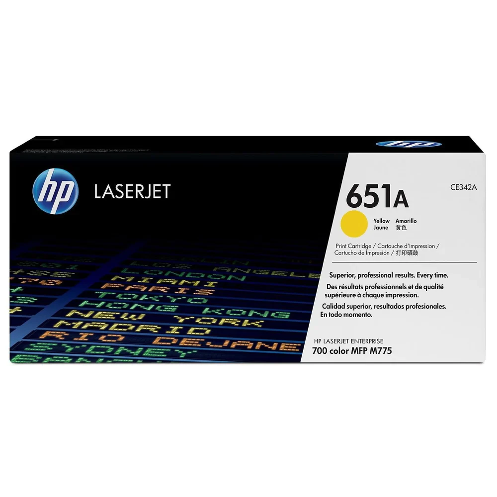 HP 651A Yellow Original LaserJet Toner Cartridge CE342A