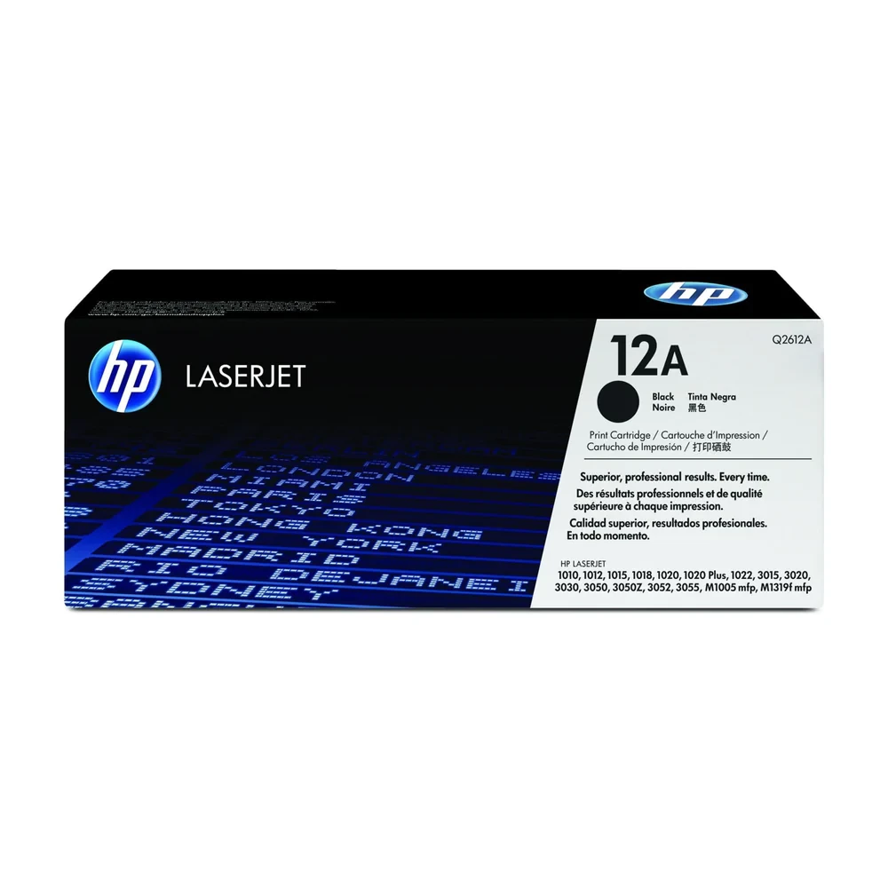 HP 12A Black Original LaserJet Toner Cartridge Q2612A