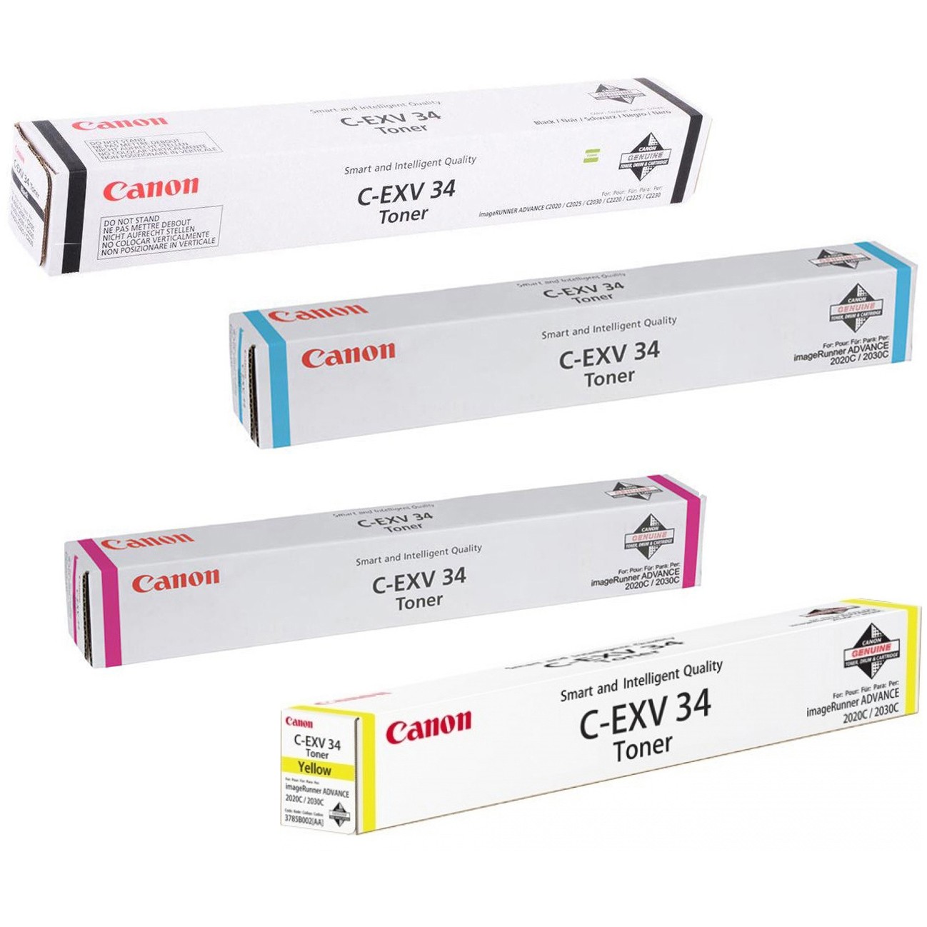 CANON CEXV34 GPR36 Black Cyan Magenta Yellow (4color) Original Toner Cartridge